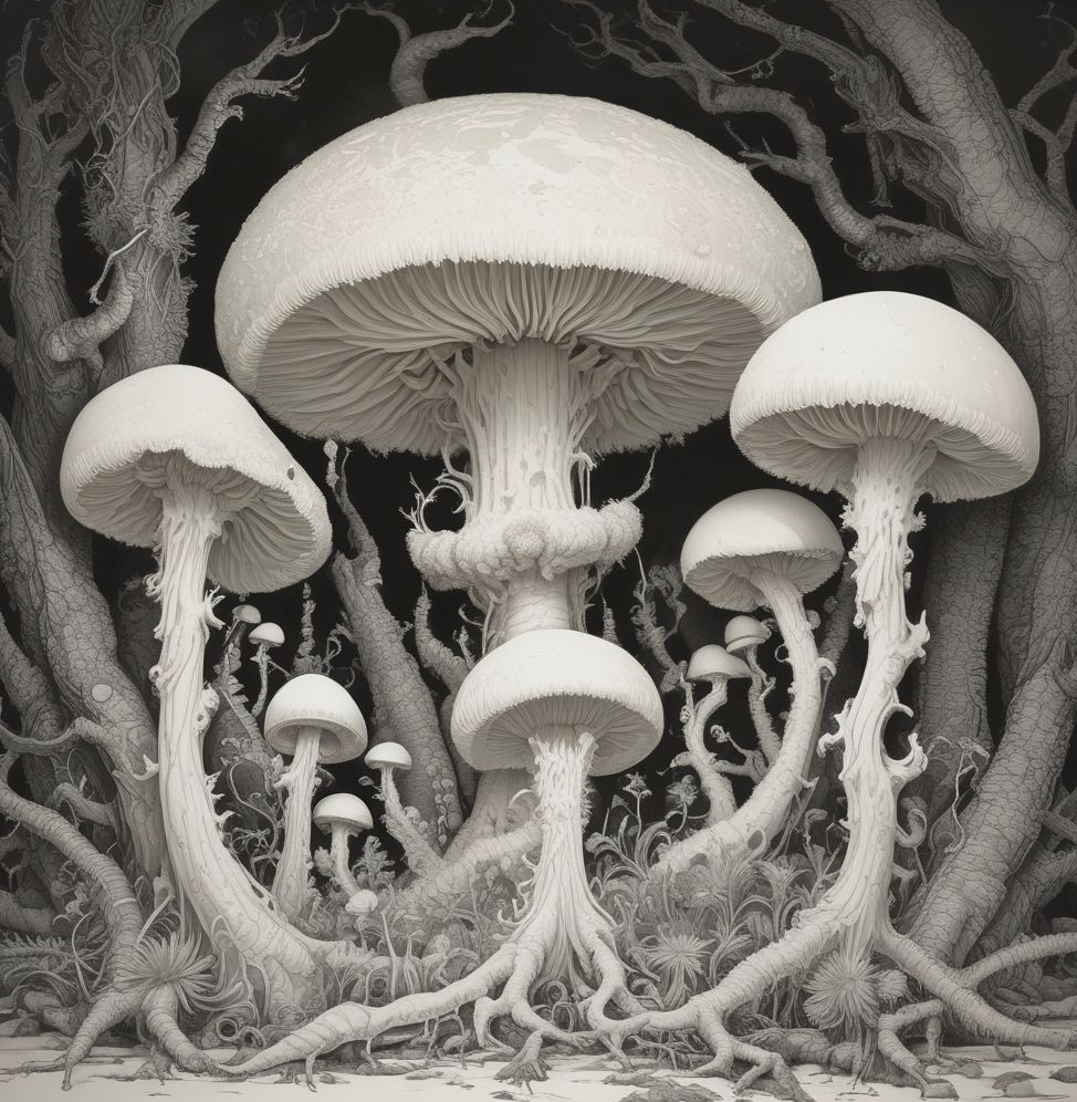 Mexican Albino Spore Print