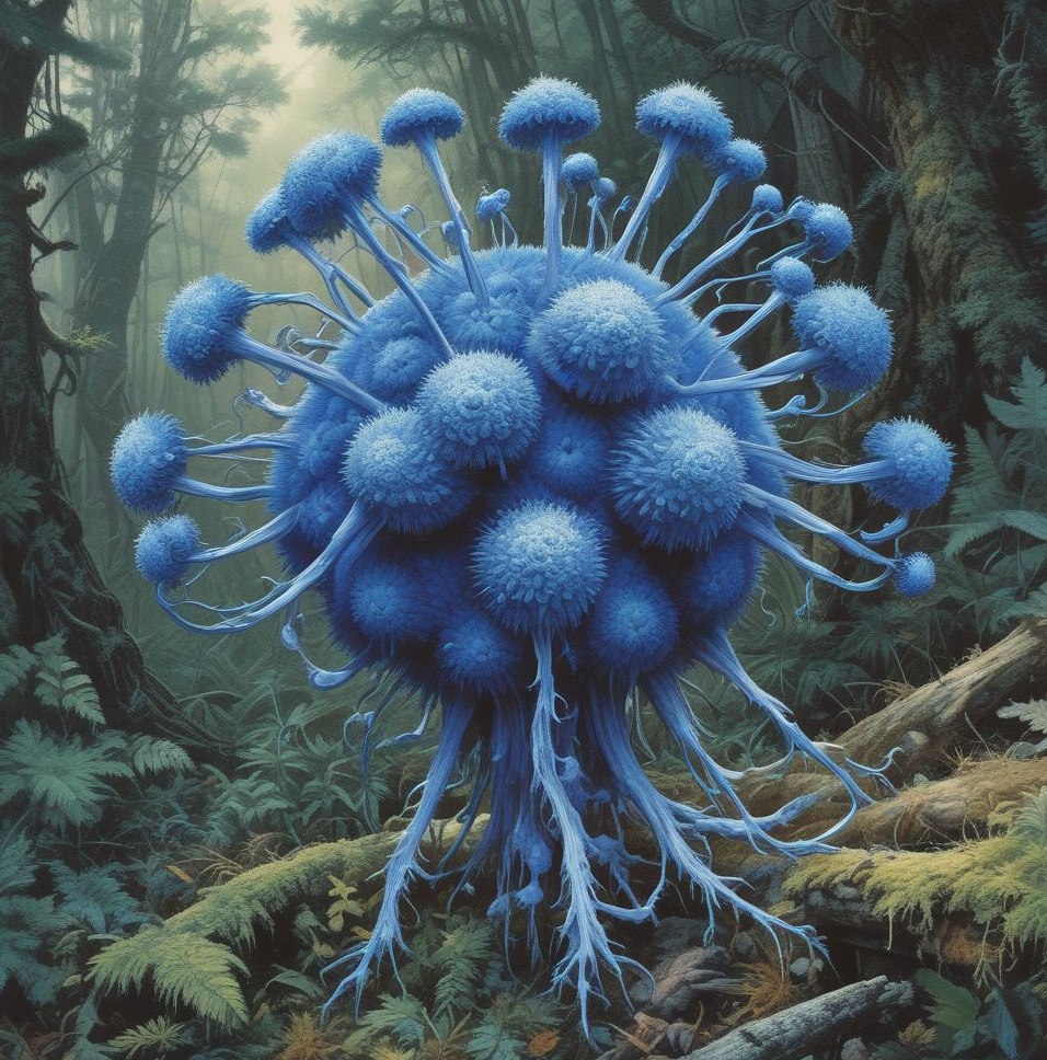 Blue Meanie Spore Print