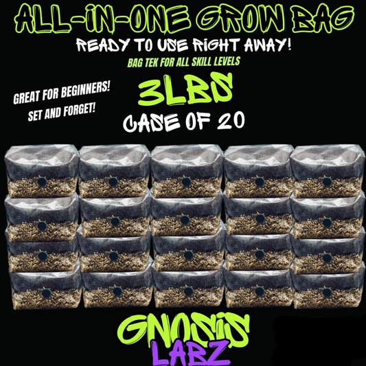 20 Pack of All in One Mushroom Grow Kit Bags (3lbs) with Injection Port and Filter Patch!