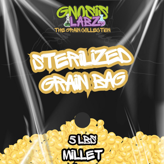 Sterilized Grain Bag 5lb  (Millet) - with Injection Port and Filter Patch!